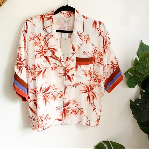 NWT Hawaiian Shirt : joie bayley top - Picture 1 of 4